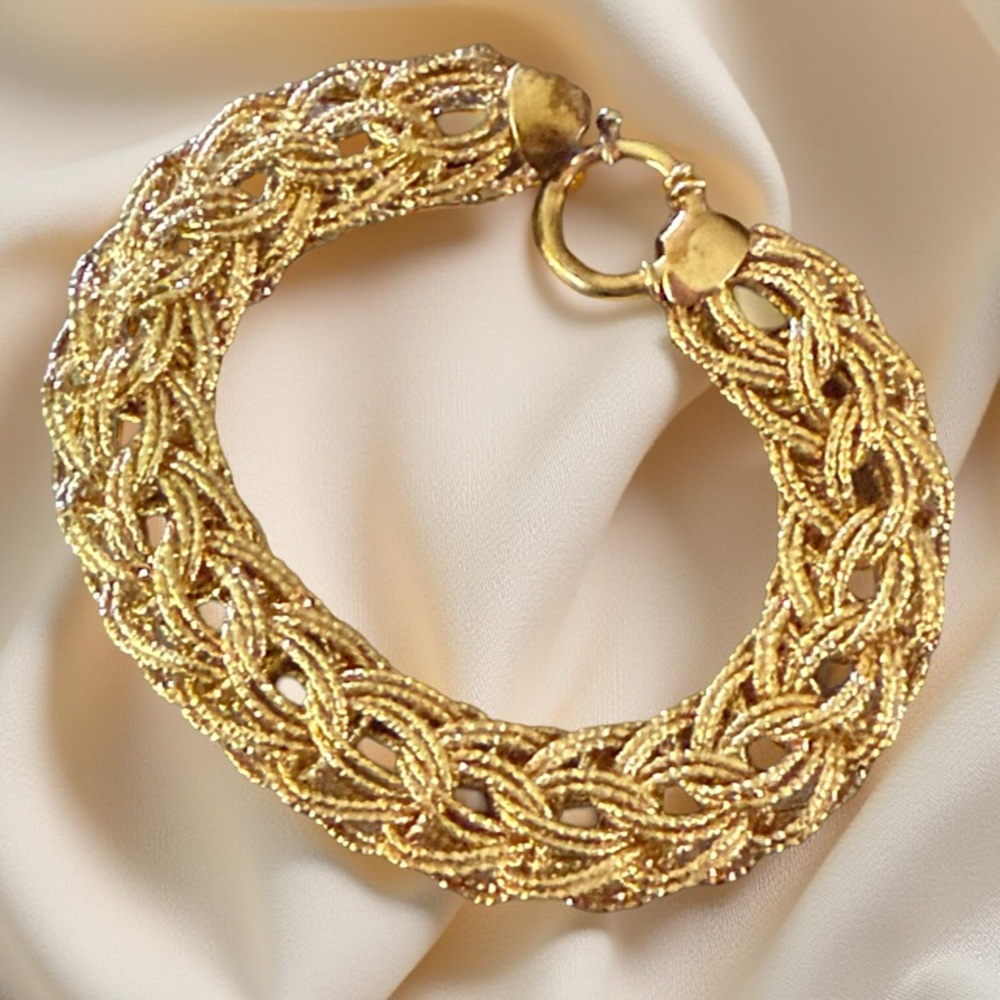 Technibond 925 Sterling Silver Diamond Cut Chain Link Bracelet